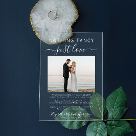 Nothing ファンシー Just Loveフォトウェディングレセプション アクリル招待状