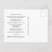 Nothing ファンシー Just Loveフォトウェディングレセプション インビテーションポストカード (裏面)