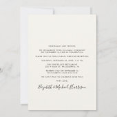 Nothing ファンシー Just Loveフォトウェディングレセプション 招待状 (裏面)
