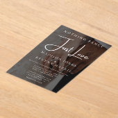 Nothing ファンシー Just Loveフォト結婚式招待状 アクリル招待状 (レイダウン)