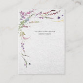 Nothing ファンシー Just Loveフローラの結婚詳細 エンクロージャーカード (裏面)
