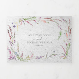 Nothing ファンシー Just Loveフローラカジュアル結婚の 三つ折り招待状