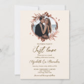 Nothing ファンシー Just Loveリース写真結婚 招待状 (正面)