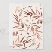 Nothing ファンシー Just Loveリース写真結婚 招待状 (裏面)