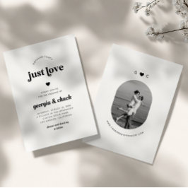 Nothing ファンシー Just Loveレトロオーバル写結婚真 招待状