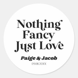 Nothing ファンシー Just Loveレトロカジュアル結婚の ラウンドシール