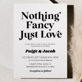 Nothing ファンシー Just Loveレトロカジュアル結婚の 招待状