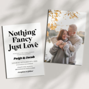 Nothing ファンシー Just Loveレトロカジュアル結婚の 招待状