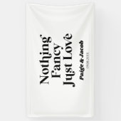 Nothing ファンシー Just Loveレトロカジュアル結婚の 横断幕 (縦)