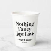 Nothing ファンシー Just Loveレトロカジュアル結婚の 紙コップ (正面)