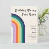 Nothing ファンシー Just Loveレトロ70sレインボー結婚ズ 招待状 (スタンド正面)