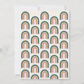 Nothing ファンシー Just Loveレトロ70sレインボー結婚ズ 招待状 (裏面)