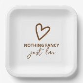 Nothing ファンシー Just Loveレトロ70s結婚 ペーパープレート (正面)