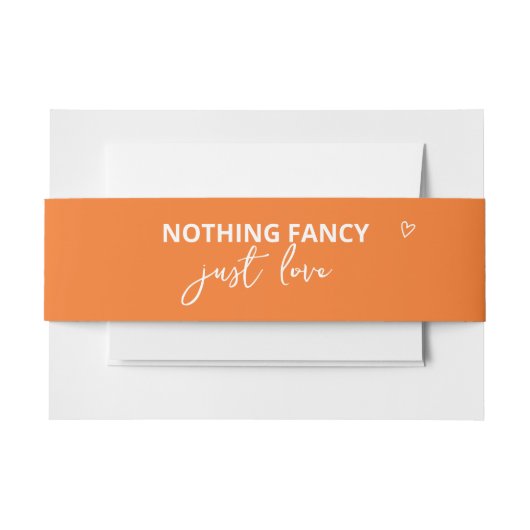 Nothing ファンシー Just Loveレトロ70s結婚 招待状ベリーバンド (正面例)