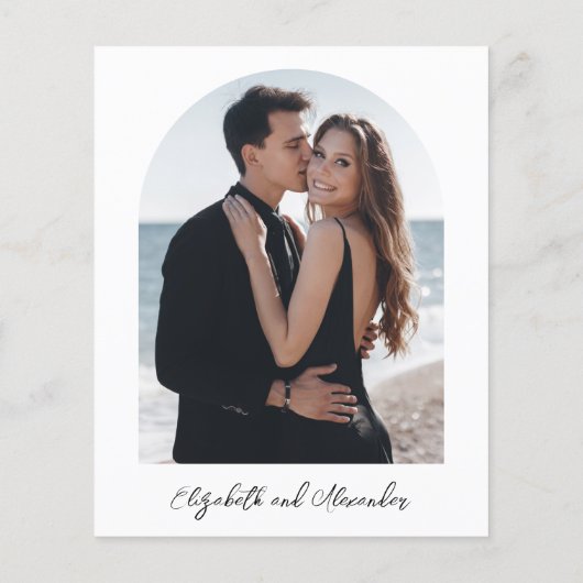 Nothing ファンシー Just Love予算結婚式招待状 (裏面)