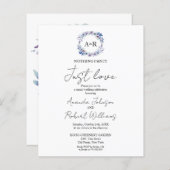 Nothing ファンシー Just Love予算結婚式招待状 (正面/裏面)