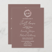 Nothing ファンシー Just Love予算結婚式招待状 (正面/裏面)