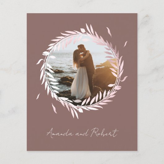 Nothing ファンシー Just Love予算結婚式招待状 (裏面)