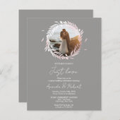 Nothing ファンシー Just Love予算結婚式招待状 (正面/裏面)