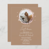 Nothing ファンシー Just Love予算結婚式招待状 (正面/裏面)