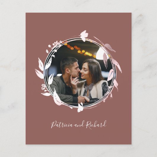 Nothing ファンシー Just Love予算結婚式招待状 (裏面)