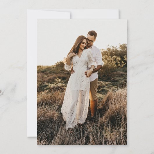 Nothing ファンシー Just Love写真カジュアル結婚の 招待状 (裏面)