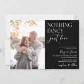 Nothing ファンシー Just Love写真カジュアル結婚の 招待状 (正面)