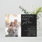 Nothing ファンシー Just Love写真カジュアル結婚の 招待状 (スタンド正面)