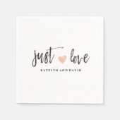 Nothing ファンシー Just Love結婚式招待状 スタンダードカクテルナプキン (正面)