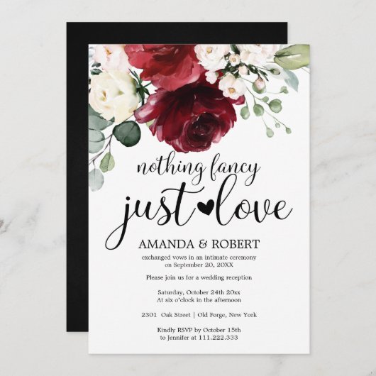 Nothing ファンシー Just Love結婚式招待状 セーブザデート (正面/裏面)