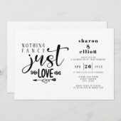 Nothing ファンシー Just Love結婚式招待状 招待状 (正面/裏面)