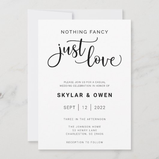 Nothing ファンシー Just Love結婚式招待状 招待状 (正面)