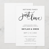 Nothing ファンシー Just Love結婚式招待状 招待状 (正面/裏面)