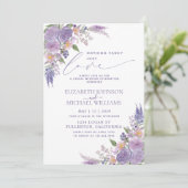 Nothing ファンシー Just Love薄紫ラベンダー写真Invite 招待状 (スタンド正面)