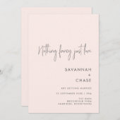 Nothing ファンシー Just Love赤面ピンク結婚ズ 招待状 (正面/裏面)