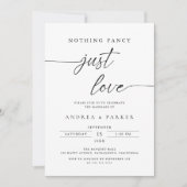 Nothing ファンシー Just Love, カジュアル Photo 結婚's 招待状 (正面)
