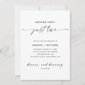 Nothing ファンシー Just Love – ミニマル写真結婚の 招待状 (正面)
