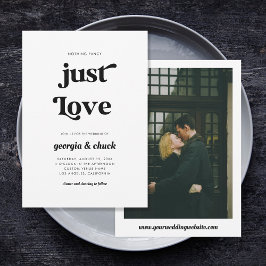 Nothing ファンシー Just Love 70sレトロスクリプ結婚ト 招待状