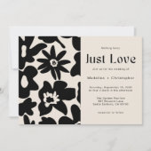 Nothing ファンシー Just Love Bohoフローラ結婚QR 招待状 (正面)