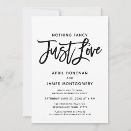 Nothing ファンシー Just Love Brushタイポグラフィ 招待状