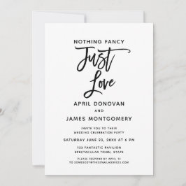Nothing ファンシー Just Love Brushタイポグラフィ 招待状