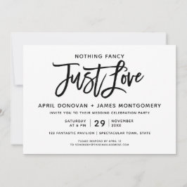 Nothing ファンシー Just Love Brushタイポグラフィ 招待状