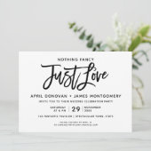 Nothing ファンシー Just Love Brushタイポグラフィ 招待状 (スタンド正面)