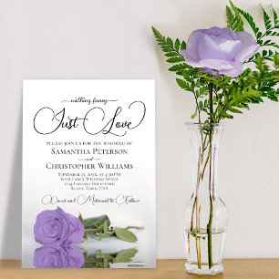 Nothing ファンシー Just Love Lavenderバラ結婚ズ 招待状