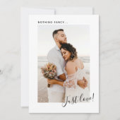 Nothing ファンシー Just Love Photoシンプル Elopment 案内状 (正面)