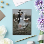Nothing ファンシー Just Love Photo結婚's アクリル招待状 (インサイチュ (ウェディング))