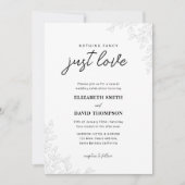 Nothing ファンシー Just Love Photo 離れ 結婚's 招待状 (正面)