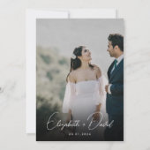 Nothing ファンシー Just Love Photo 離れ 結婚's 招待状 (裏面)