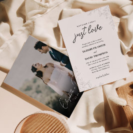 Nothing ファンシー Just Love Photo 離れ 結婚's 招待状