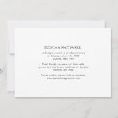 Nothing ファンシー Just Love Photo Collage Elopment 案内状 (裏面)